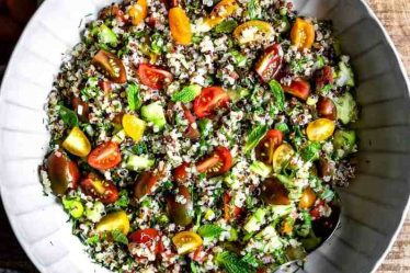 Quinoa salad healthy recipe dressing light homemade